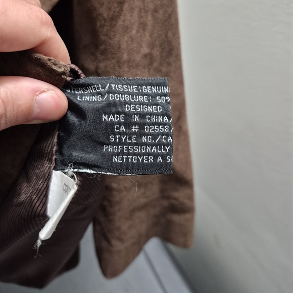 Women's Brown Suede Jacket - Picture 6 of 10